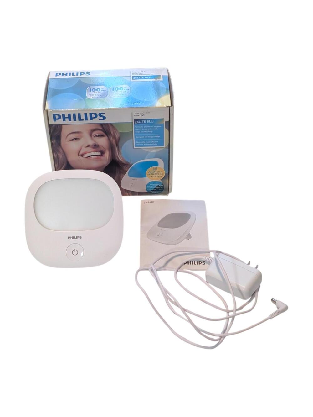 Philips GoLITE BLU Energy Light Therapy Lamp HF3422 Blue Light Tested With Box
